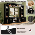 All-in-One Modern TV Stand with Bookcase for TVs Up to 65-inch