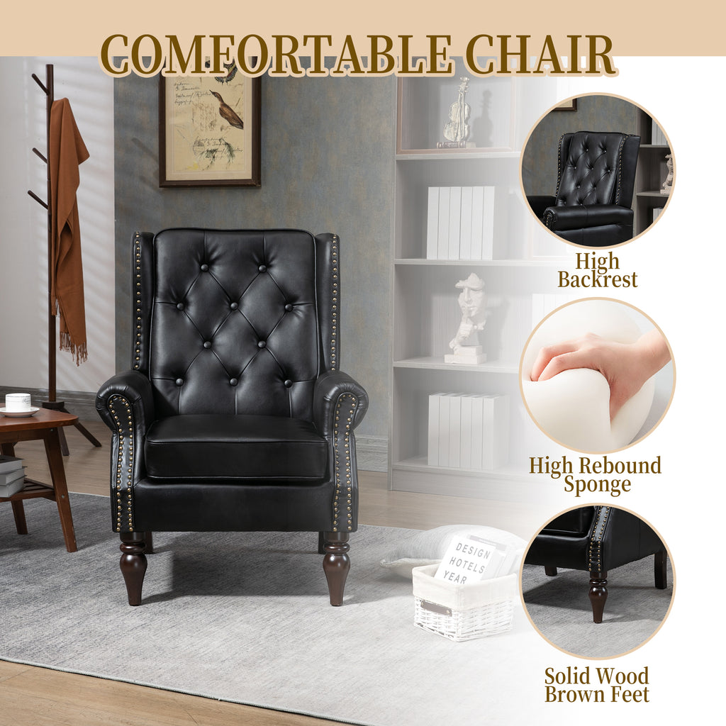 Wood Frame Armchair - Modern Accent Chair