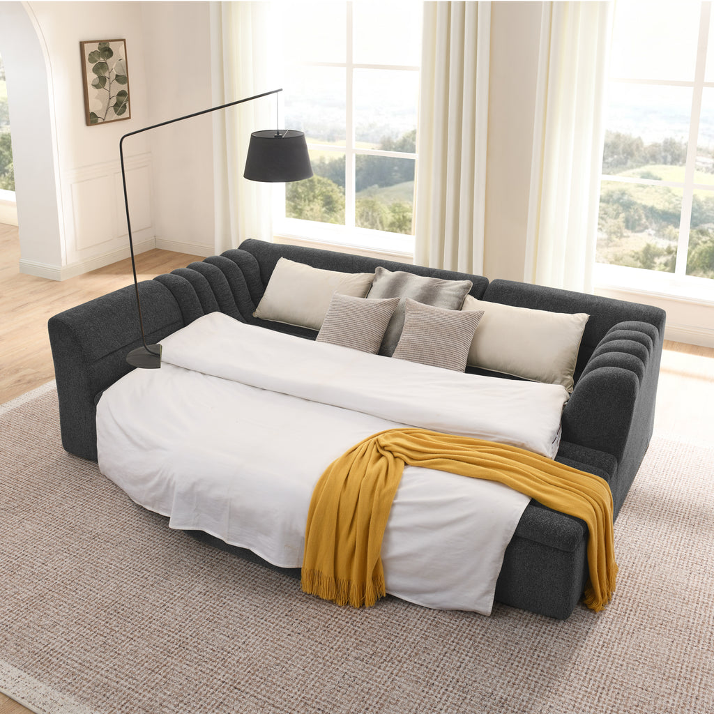 135" U-Shaped Modular Sectional Sofa with Chaise