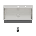 33 Inch Topmount Sink - Stainless Steel Kitchen Sink