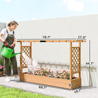 Outsunny Raised Garden Bed with Trellis