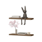 Mahogany Floating Shelf, Set of 2