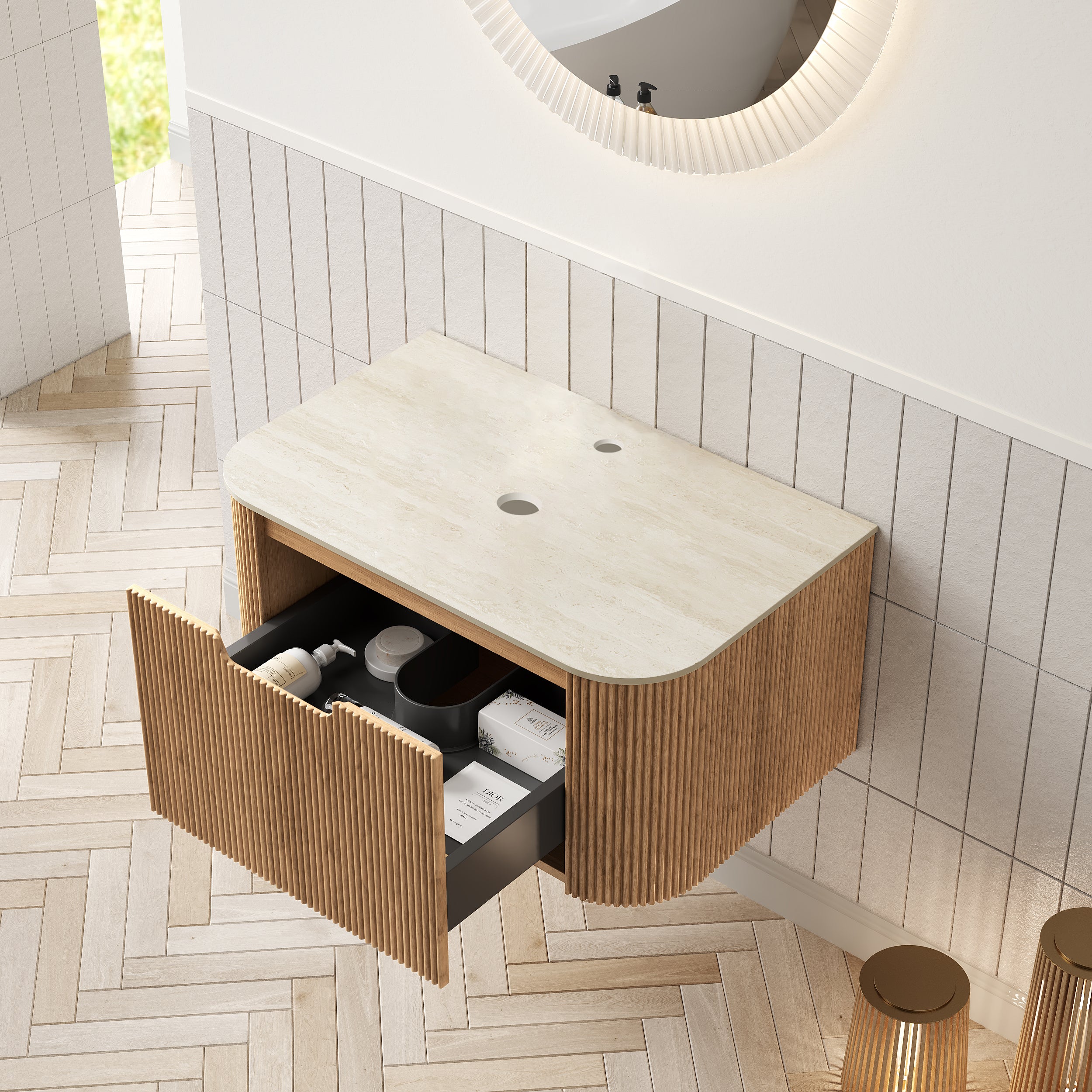 Dina 30'' Wall Mounted Plywood Cabinet