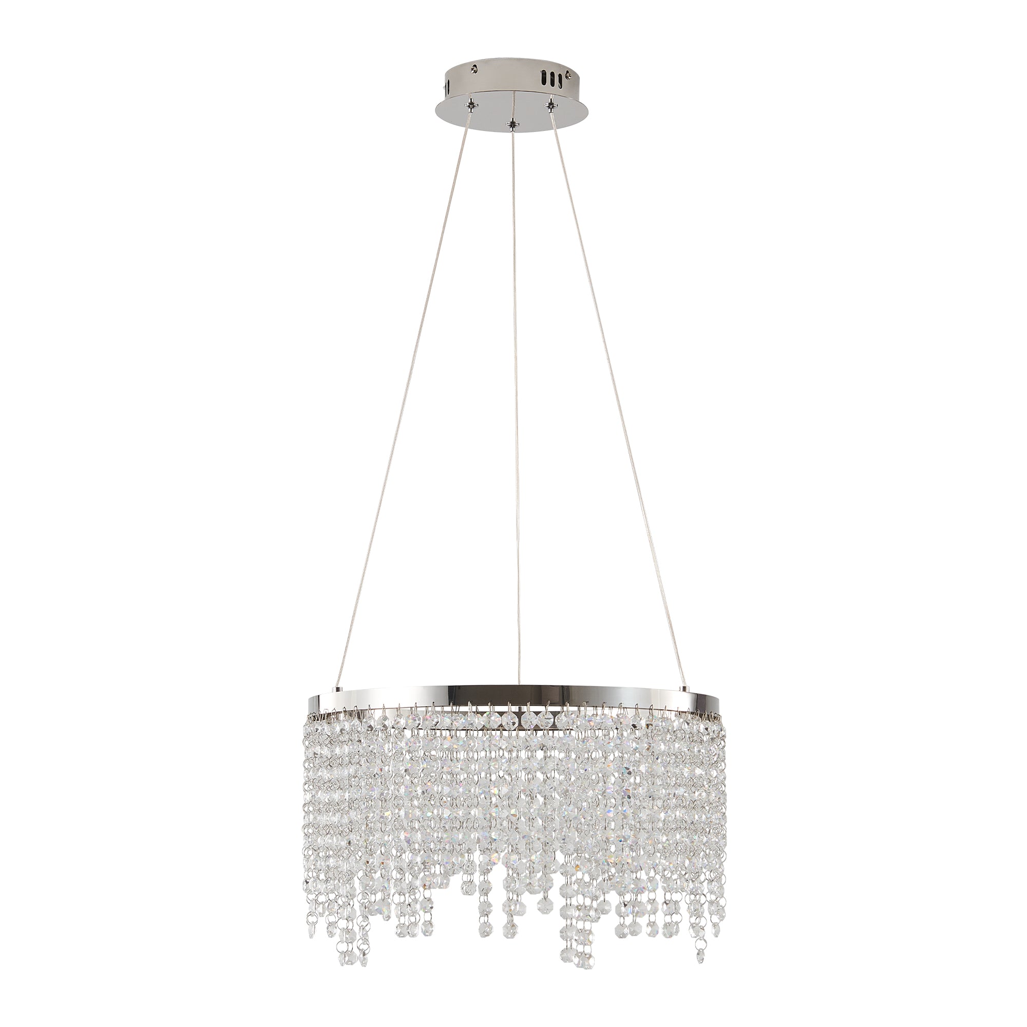 16-Inch Luxury Crystal LED Chandelier