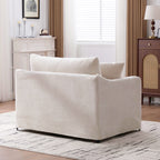 43.9" Wide Modern Upholstered Farmhouse Performance Accent Chair