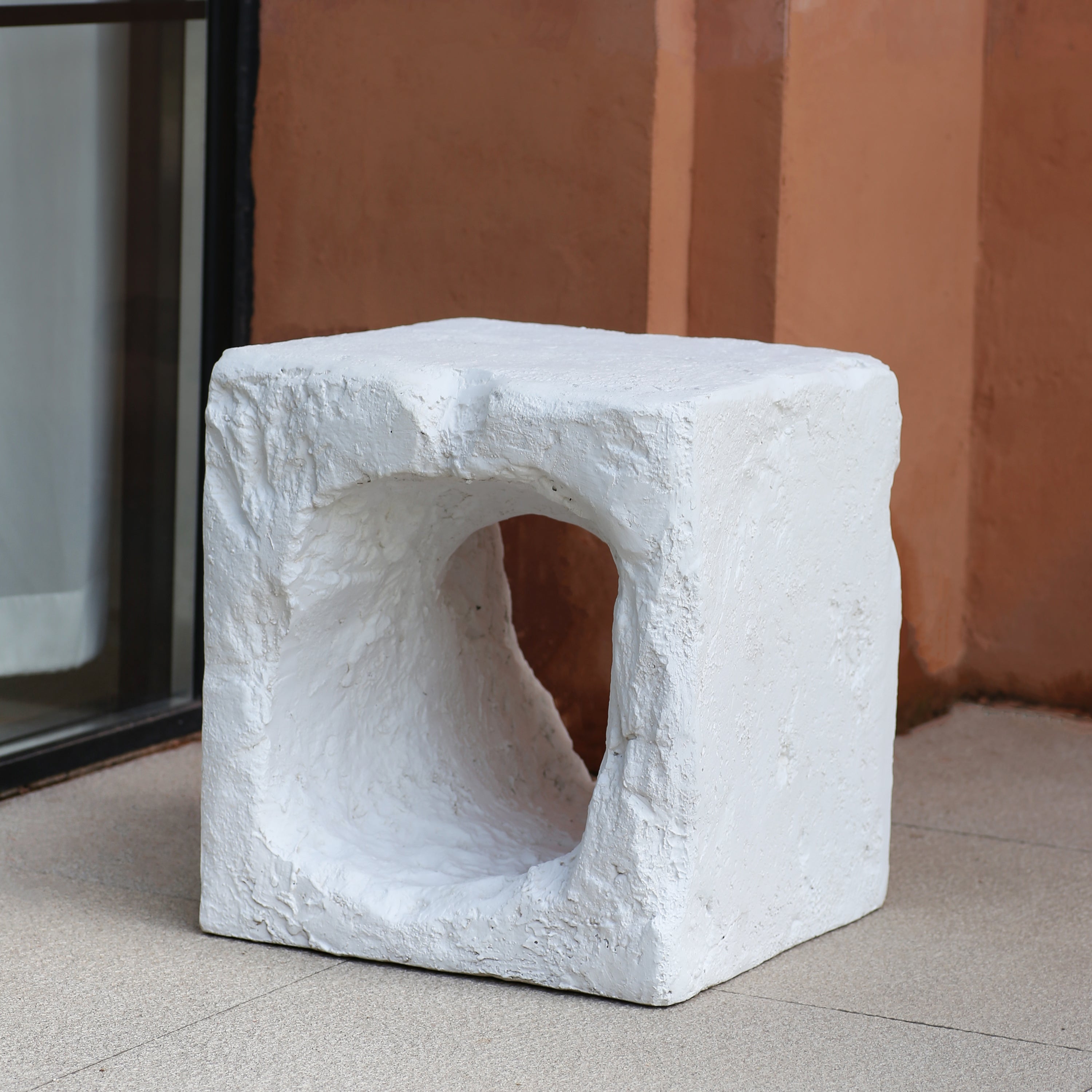 Lyra Outdoor Patio Karst Cave Inspired MGO Side Table