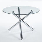 Chrome Dining Table with Metal Legs