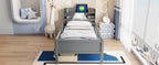 Wood Twin Size Platform Bed with Built-in LED Light