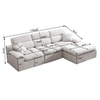Corner Chaise Sofa with High Backrest