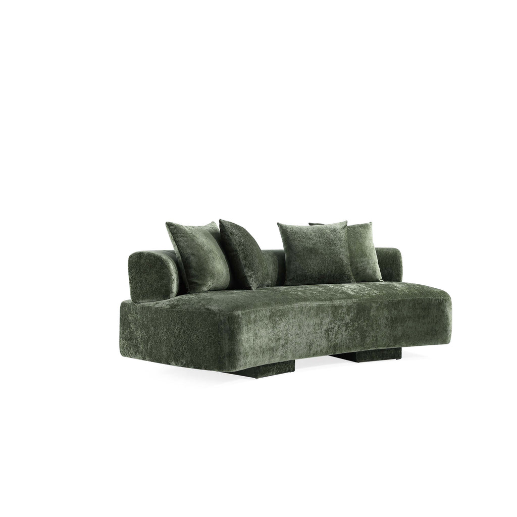 Verandah 91" Chenille Sofa in Olive