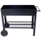 Elevated Mobile Raised Ergonomic Metal Planter Garden Bed