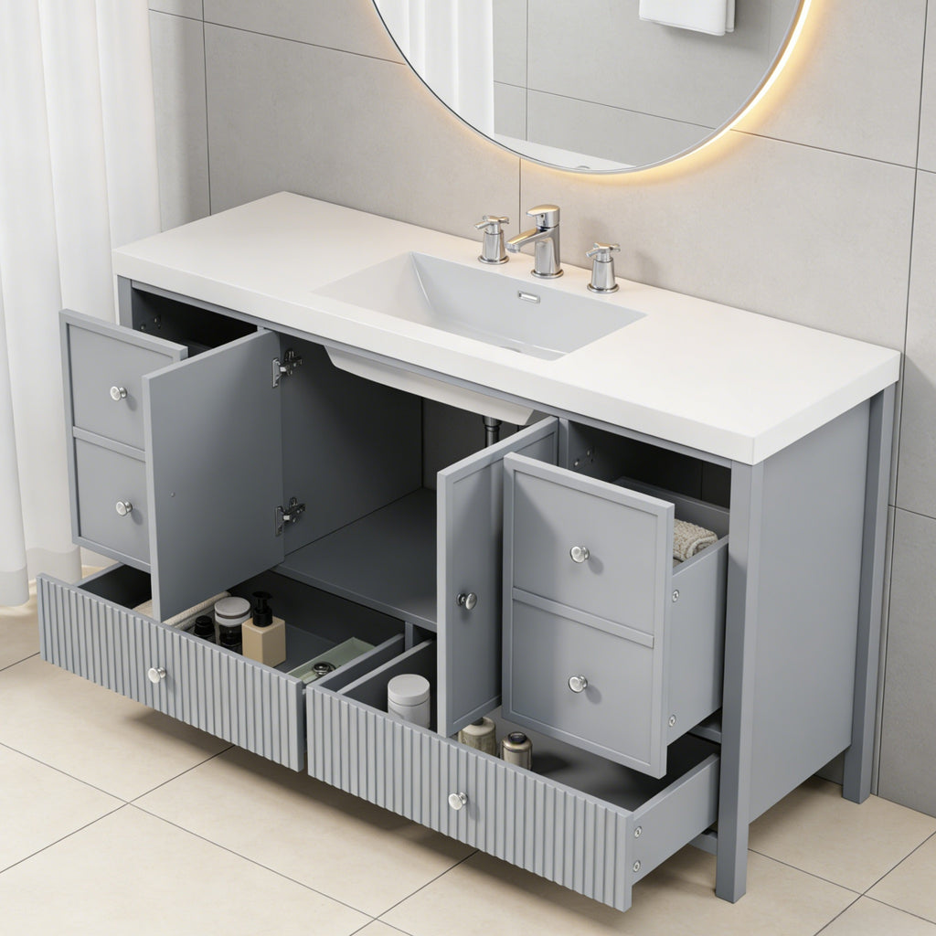 60" Bathroom Vanity with Separate Sink