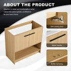 36" Freestanding Bathroom Vanity with 2 Doors