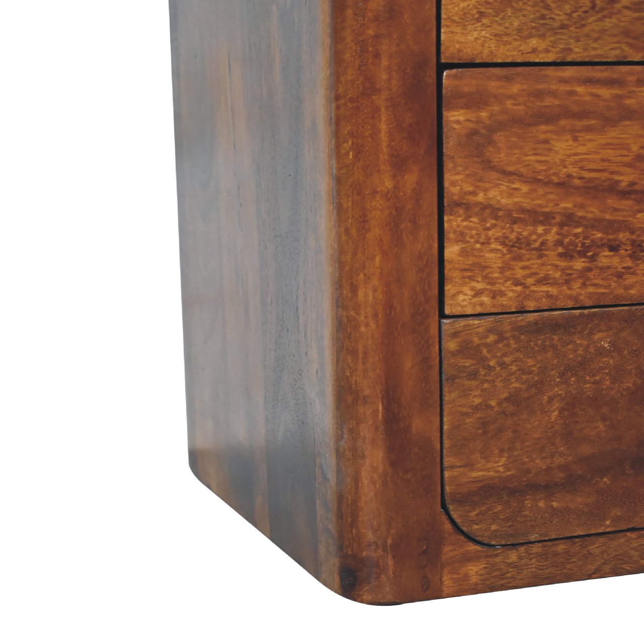 Luca Chestnut Nightstand with 3-Drawers