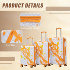20"/24"/28" 3 Pcs/set in PC Spinner Wheel Luggage - Orange