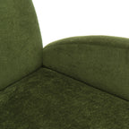 Velvet Fabric Lounge Chair with Birch Legs