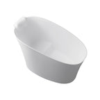51" Solid Surface Oval Freestanding Glossy Bathtub