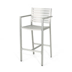 Outdoor 29.50" Barstools with Rust-Proof Aluminum Frame, Set of 2
