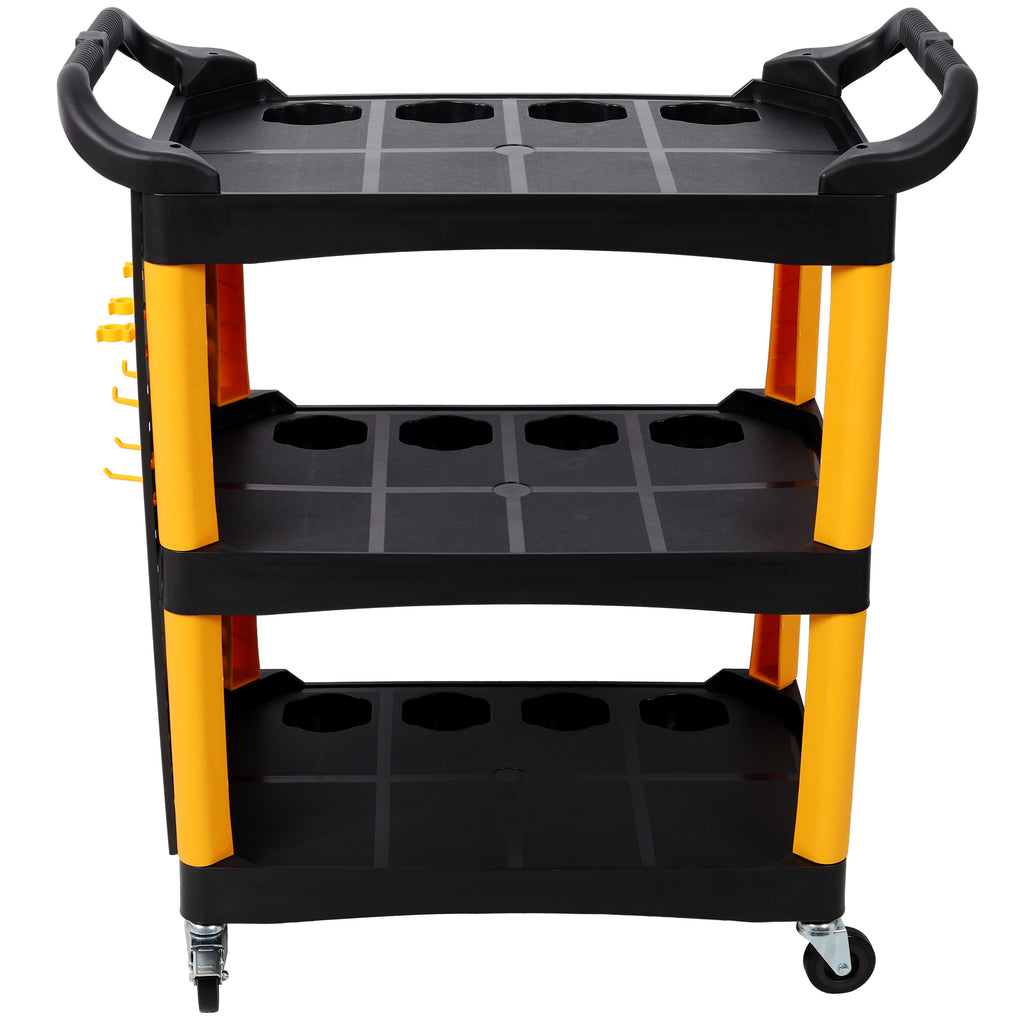 3 Tier Rolling Auto Detail Cart With Wheels