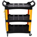 3 Tier Rolling Auto Detail Cart With Wheels
