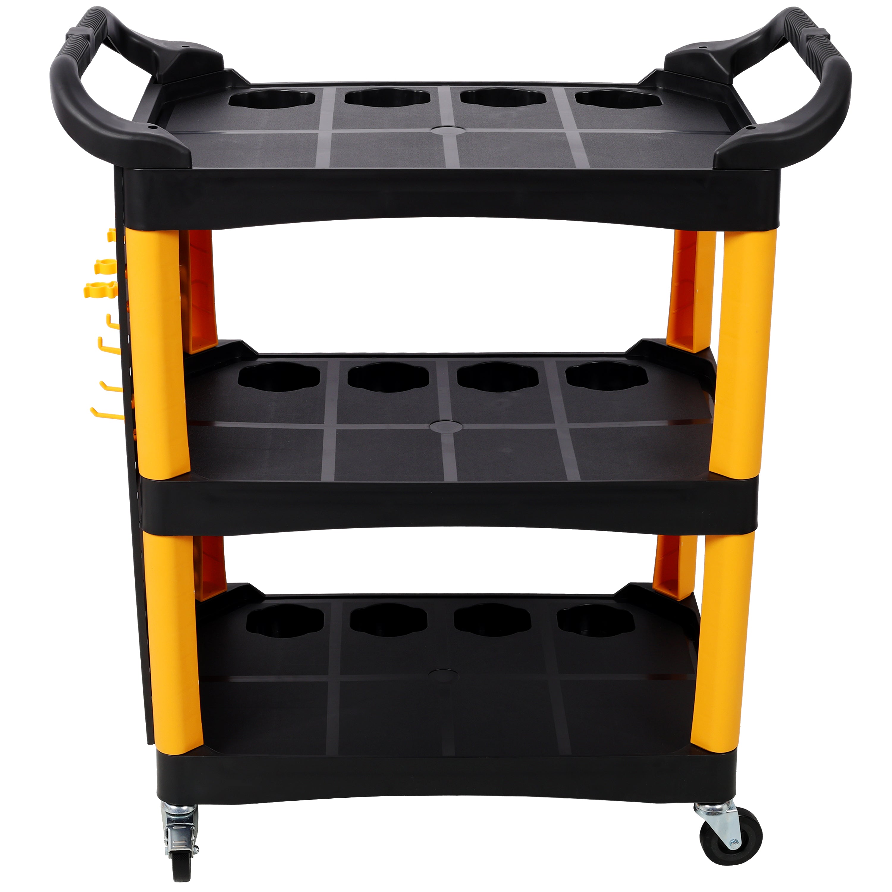 3 Tier Rolling Auto Detail Cart With Wheels