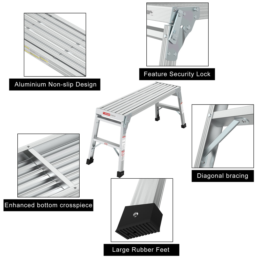 Portable Aluminum Work Platform Ladder
