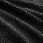 Armless Sofa With Pillow - Teddy Fabric in Black