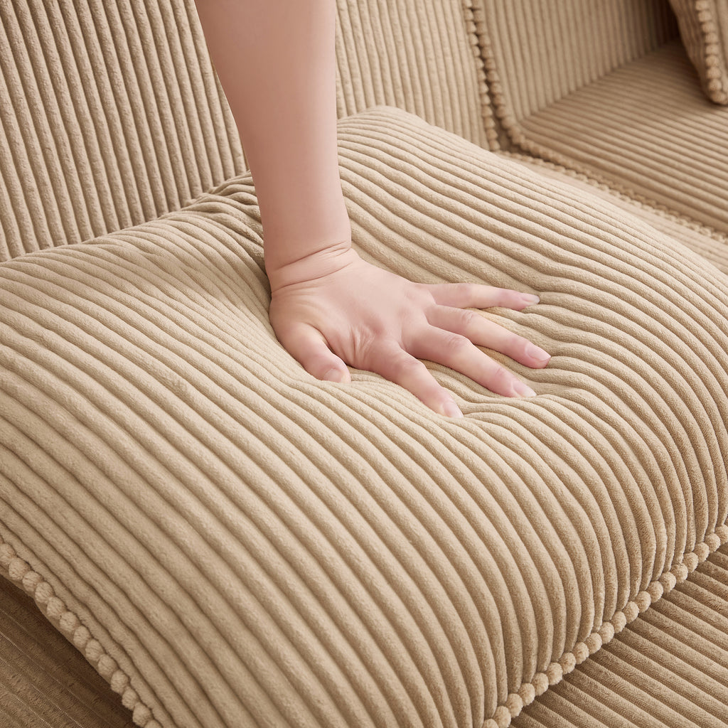 Armless Sofa W/Pillow Corduroy - Camel
