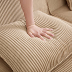 Armless Sofa W/Pillow Corduroy - Camel