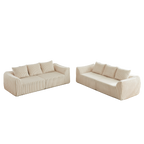 Minimalist 3+3 Seater Corduroy Sofa Set