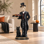 Halloween Skeleton Butler Floor Statue