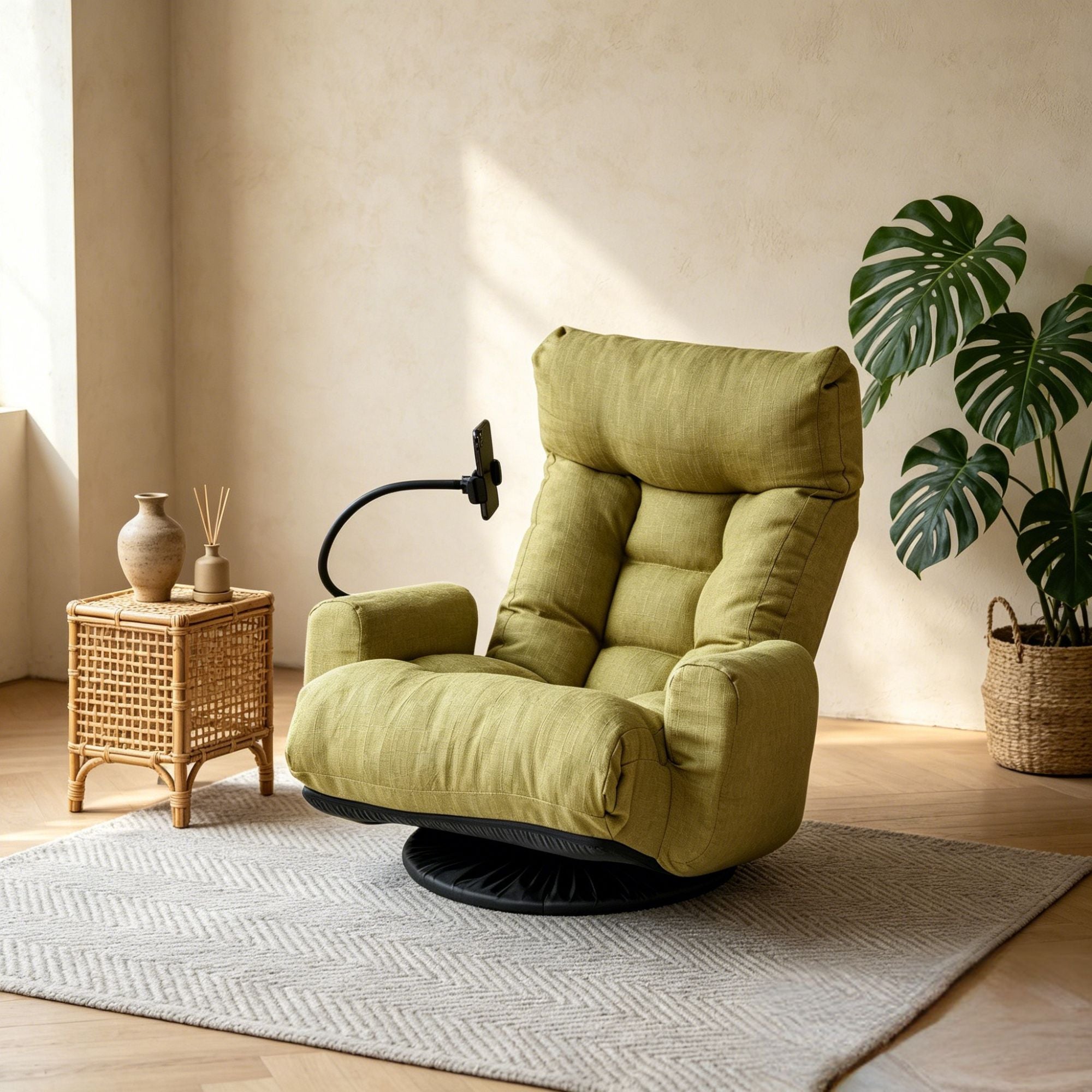 Adjustable Head and Waist Game Chair