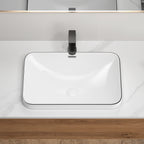 Ceramic Undermount Bathroom Sink 22.05" x 15.36"