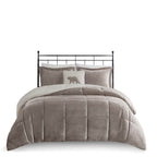 Full/Queen Plush to Sherpa Down Alternative Comforter Set