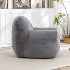 Comfy Faux Fur Bean Bag Chair with Back Support