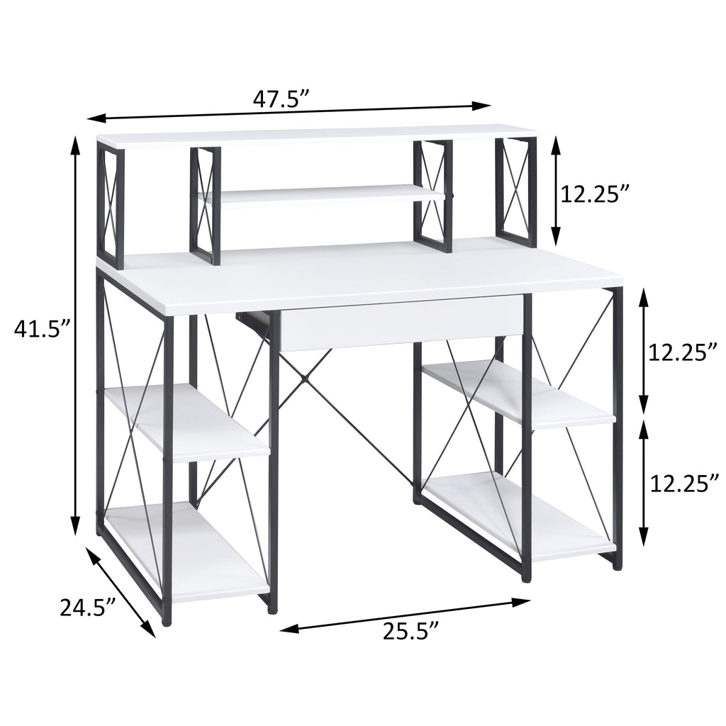 White and Black Recording Studio Desk