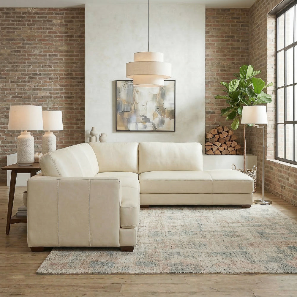 Glander Sectional Sofa in Cream