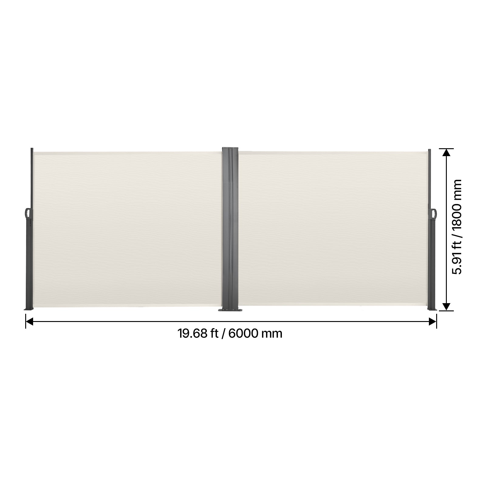 Retractable Side Awning, 71" x 236"