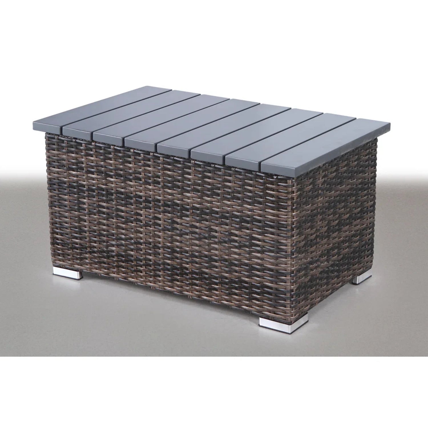 Fully Assembled 4-Person Wicker Patio Set with Cushions
