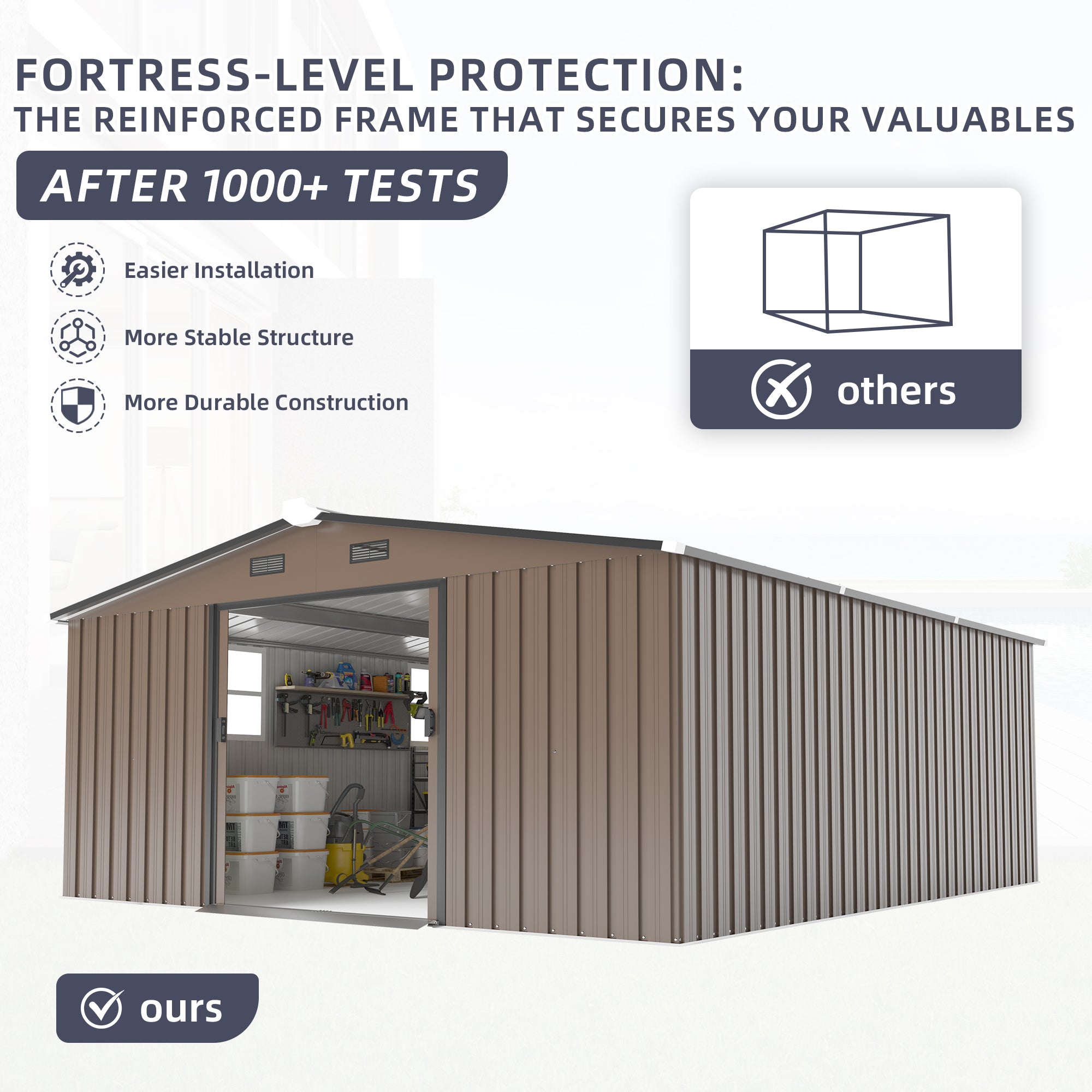 Campcraft 10x12ft Color Steel Storage Shed