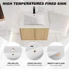 24" Floating Bathroom Vanity with Sink
