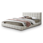 Hudson Upholstered Platform Bed Frame