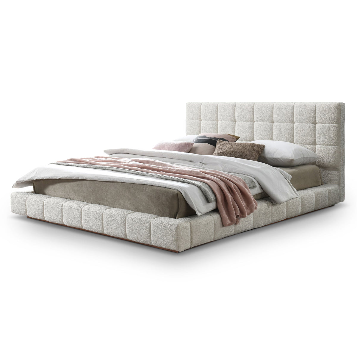 Hudson Upholstered Platform Bed Frame