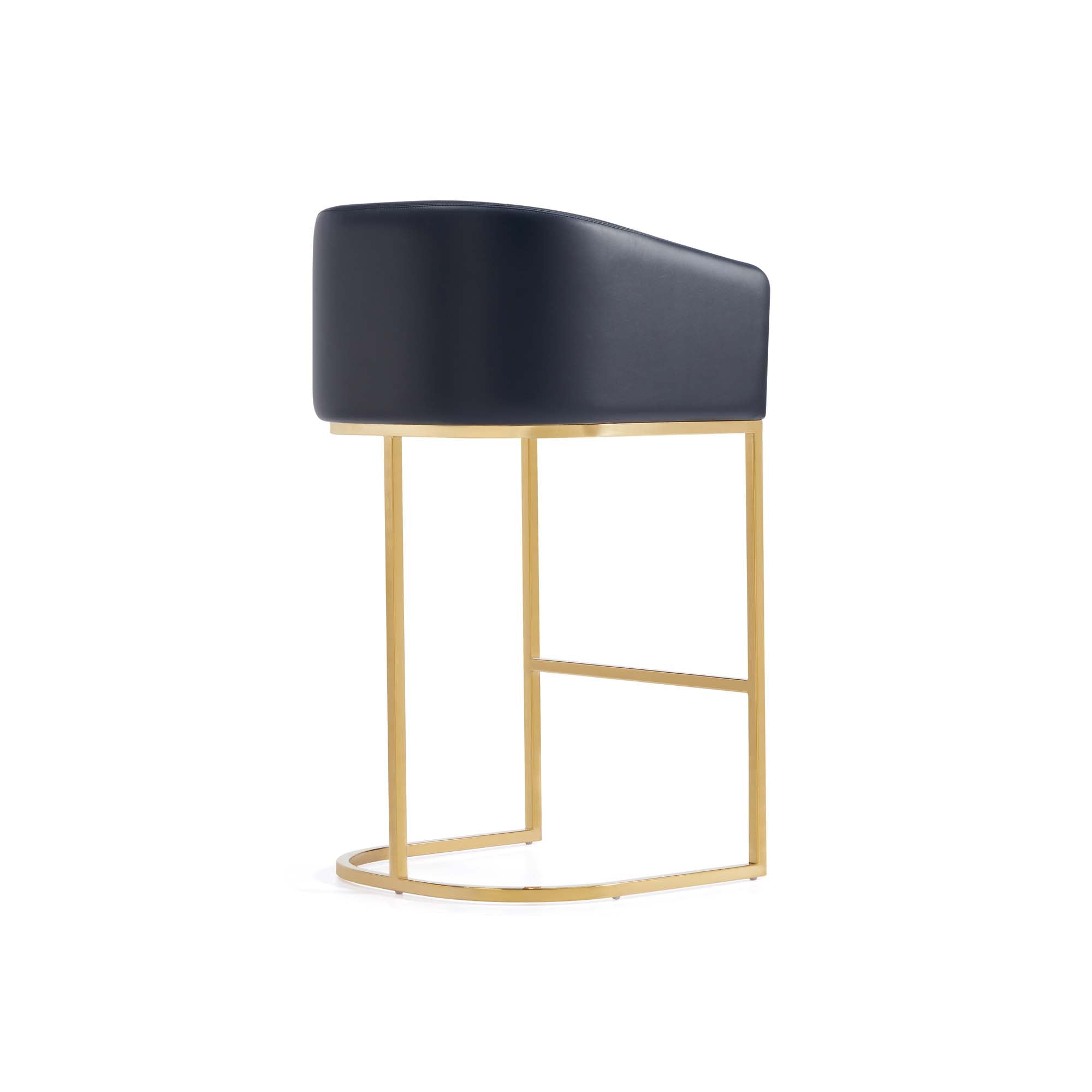 Louvre Metal Upholstered Barstool