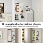 Wall-Mounted Full-Length Mirror - 47.6 x 15.7 Inch - White