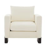 Modern Accent Chair with Rubberwood Legs