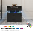1 Set Nightstand with Adjustable LED Strip Light