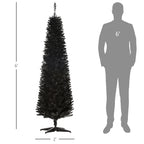 Slim Xmas Tree with Realistic Branch Tips and Plastic Stand