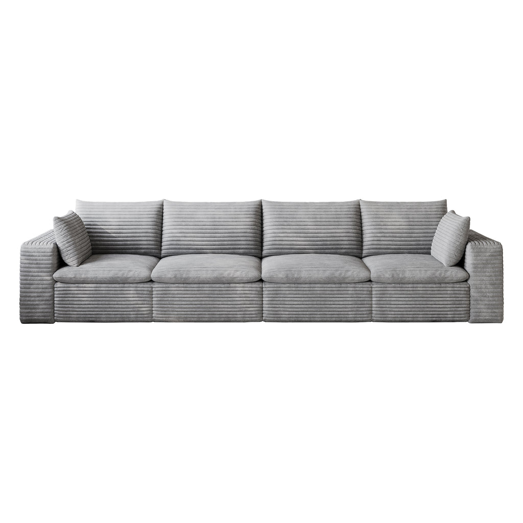 134" Cloud Sofa in Corduroy Fabric