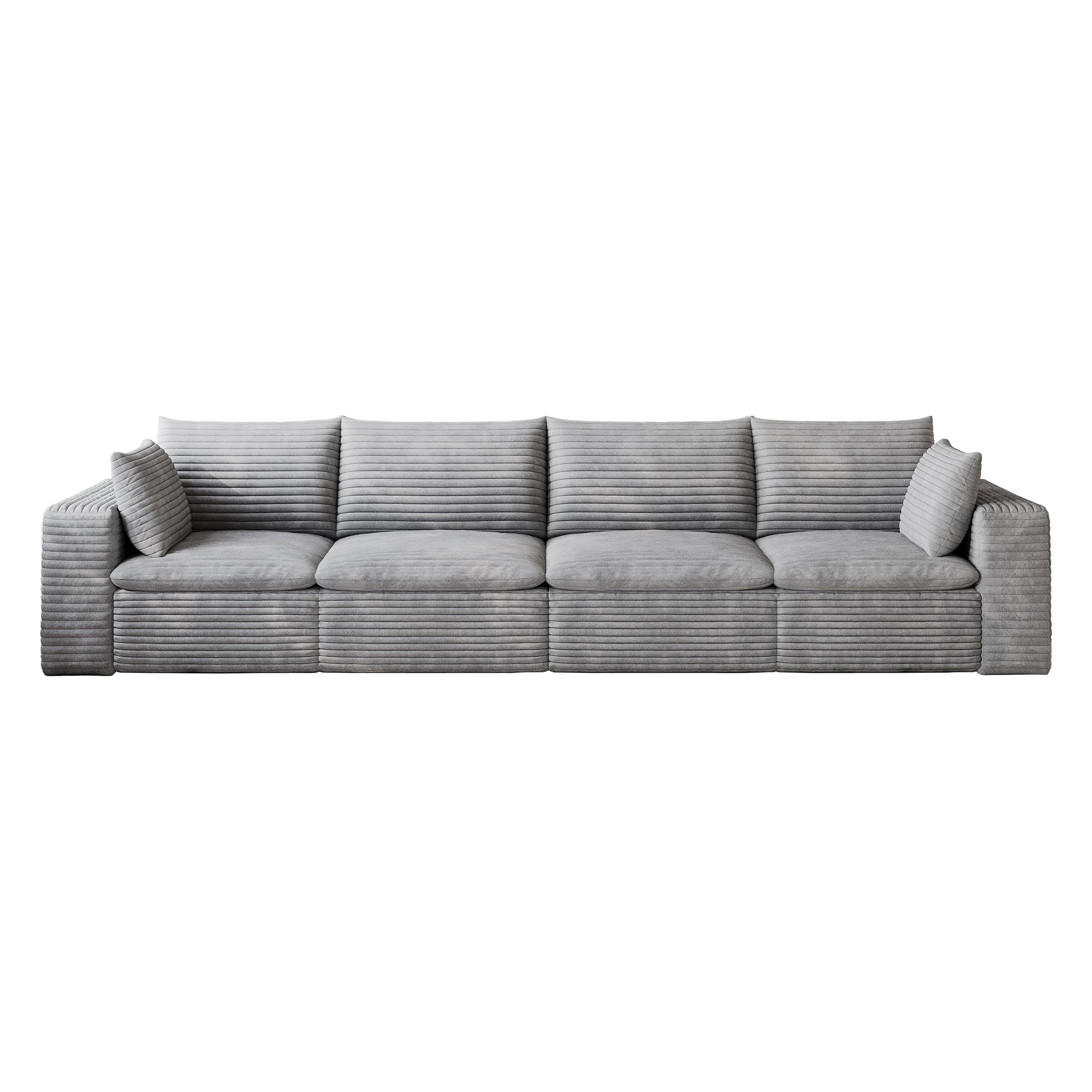 134" Cloud Sofa in Corduroy Fabric